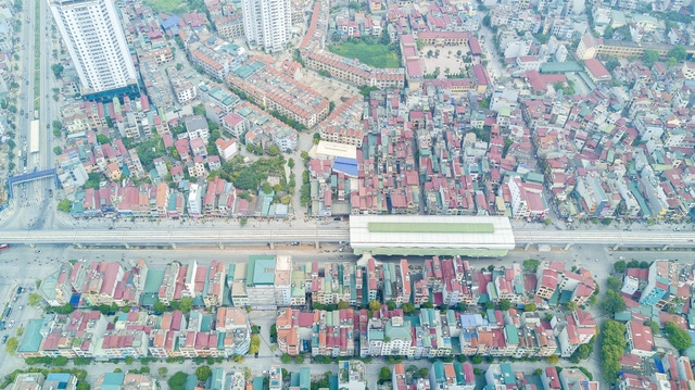 Toàn cảnh nhà ga La Khê - Hà Đông nhìn từ trên cao