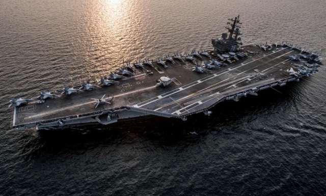  Tàu sân bay chạy bằng năng lượng hạt nhân Ronald Reagan. (Ảnh: US Navy) 