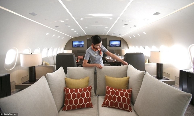 Máy bay được mệnh danh 'căn hộ penthouse trên không'