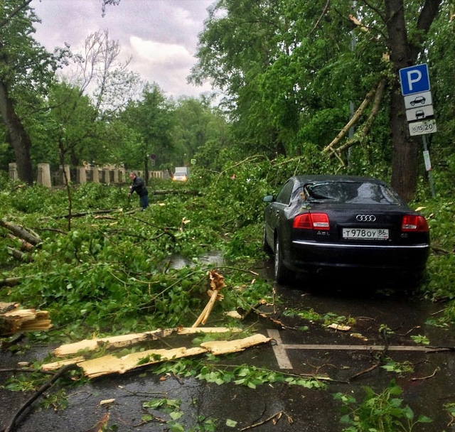  Cơn bão với sức gió 110 km/h đã tấn công thủ đô Moscow và vùng Moscow vào trưa ngày 29/5 giờ địa phương. 