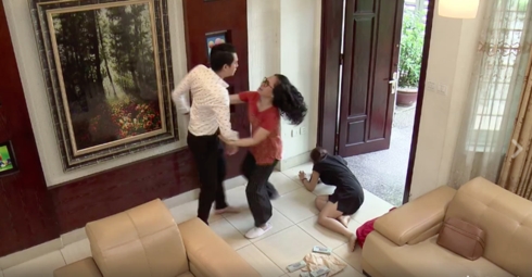  Một cảnh trong phim Sống chung với mẹ chồng. 