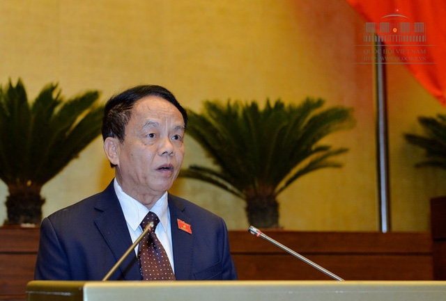 Chủ nhiệm UB Quốc phòng - An ninh Võ Trọng Việt là đại diện cơ quan thẩm tra dự án luật..