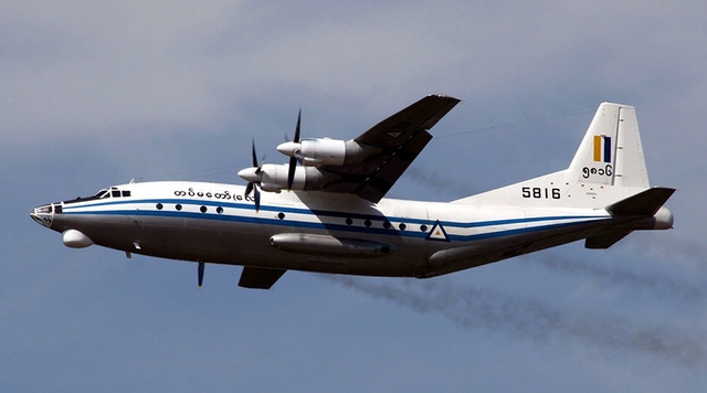  Một máy bay vận tải Y-8-200F của Myanmar, cùng loại với chiếc mất tích (Ảnh: Wikipedia) 