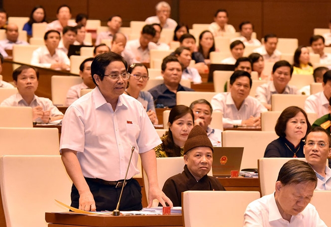 Đại biểu Phạm Minh Chính phát biểu tại hội trường /// Ảnh: Ngọc Thắng