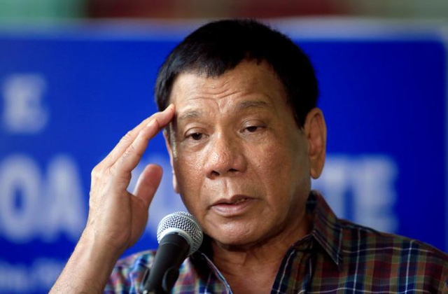  Tổng thống Philippines Rodrigo Duterte. (Ảnh: Reuters) 