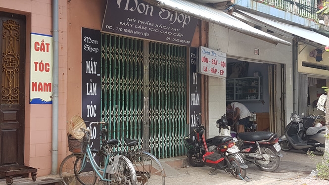 Của hàng số 110 đường Trần Huy Liệu, nơi xảy ra vụ chém người /// Ảnh VĂN ĐÔNG