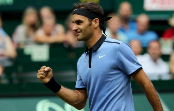 Federer ha guc nha vo dich de vao ban ket Halle Open hinh anh 1