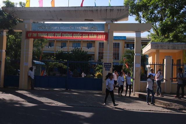  Trường THPT Nguyễn Thượng Hiền (quận Liên Chiểu, TP Đà Nẵng) - nơi thí sinh N. dự thi. (Ảnh: Khánh Hồng) 