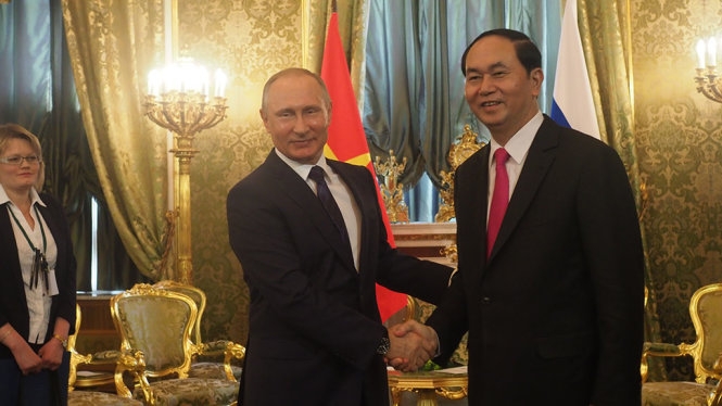 Chủ tịch nước Trần Đại Quang hội đàm với Tổng thống Putin 