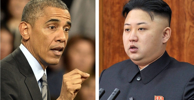 Cựu Tổng thống Barack Obama (trái) và nhà lãnh đạo Kim Jong-un (Ảnh: Newscom)