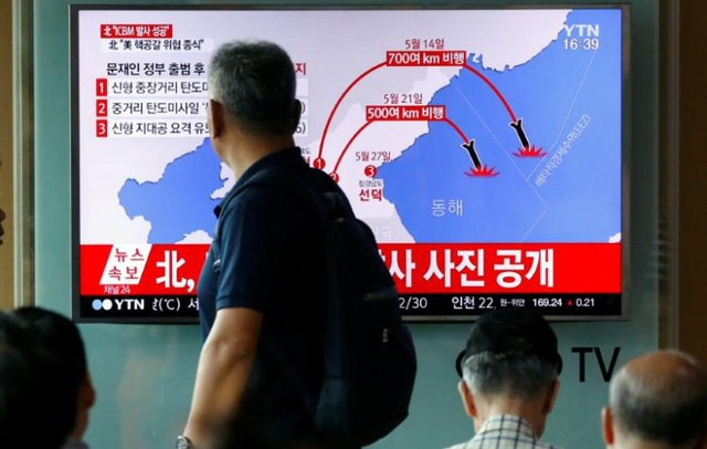  Mỹ tin rằng tên lửa Triều Tiên mới phóng là tên lửa liên lục địa. (Ảnh: Reuters) 