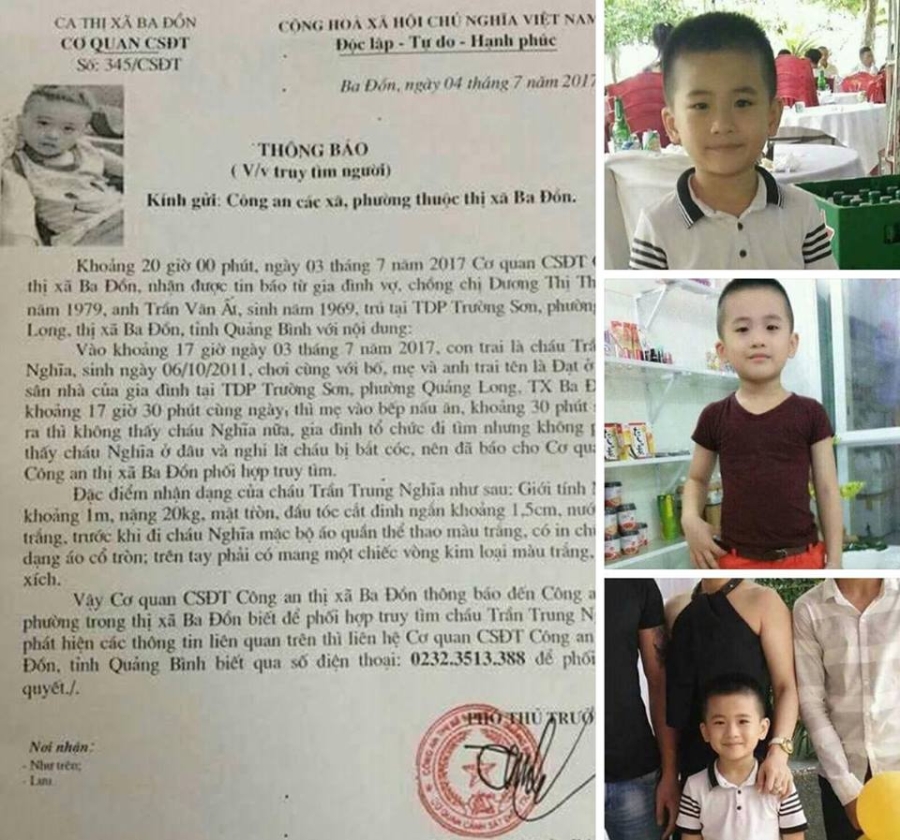 vu chau be o quang binh mat tich bi an: xac minh buc anh gay xon xao hinh anh 2
