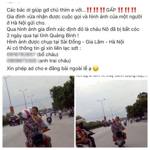 vu chau be o quang binh mat tich bi an: xac minh buc anh gay xon xao hinh anh 1