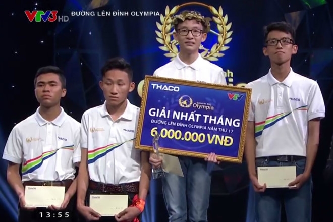 Nam sinh Ha thanh 'thang khong noi nhieu' o tran thi thang Olympia hinh anh 1