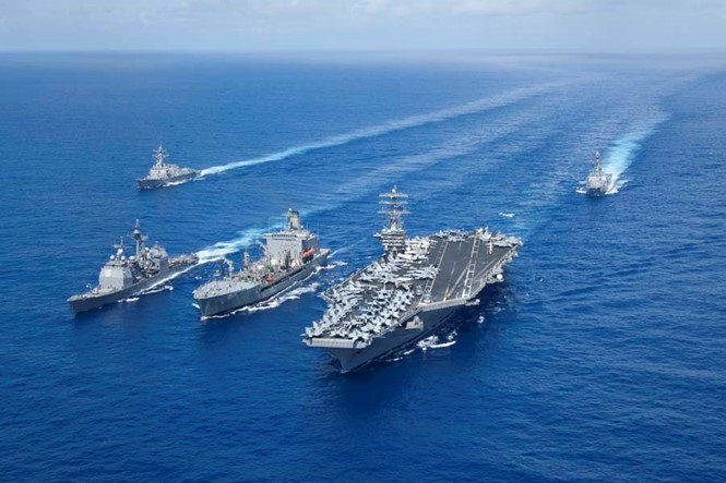 Nhóm tác chiến tàu sân bay USS Nimitz tại Thái Bình Dương /// US Navy