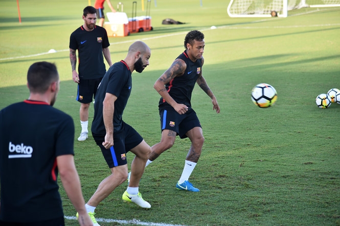 Neymar đã có xô xát với đồng đội trong một buổi tập /// AFP