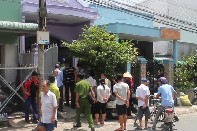 Căn nhà nơi xảy ra vụ mất trộm.  /// Ảnh: CÔNG AN CUNG CẤP