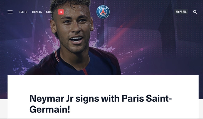 PSG chinh thuc cong bo sieu bom tan Neymar hinh anh 1