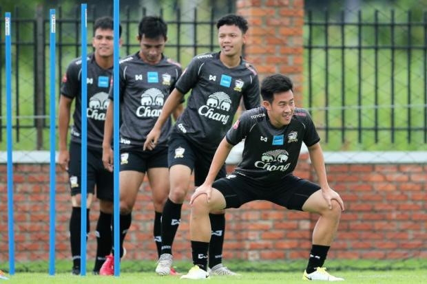 Các cầu thủ U.22 Thái Lan đầu tuần sau mới tập luyện chuẩn bị cho SEA Games /// Chụp màn hình Bangkok Post 