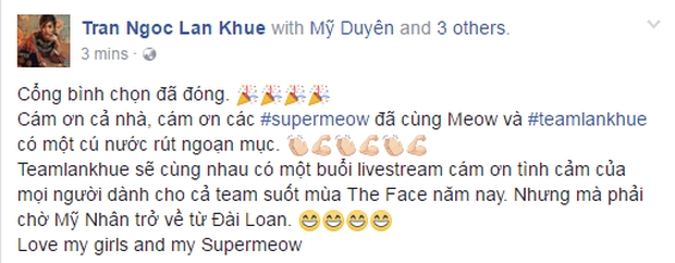 Trương Mỹ Nhân team Lan Khuê chính thức được quay lại đêm Chung kết The Face? - Ảnh 3.