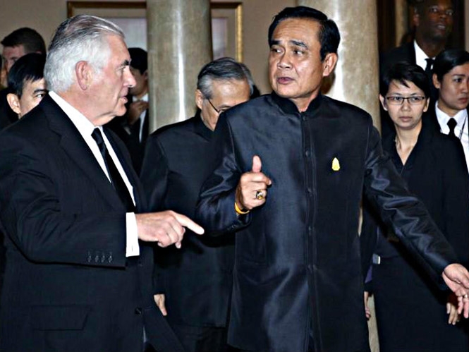 Thủ tướng Thái Lan Prayuth Chan-ocha tiếp  Ngoại trưởng Mỹ Rex Tillerson  /// Reuters