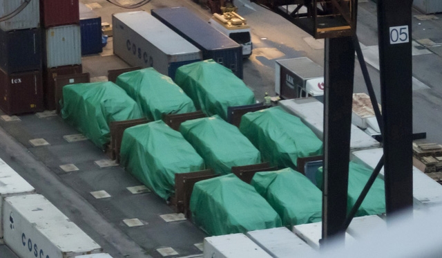  Hong Kong đã tạm giữ 9 xe quân sự của Singapore hồi năm ngoái (Ảnh: AP) 