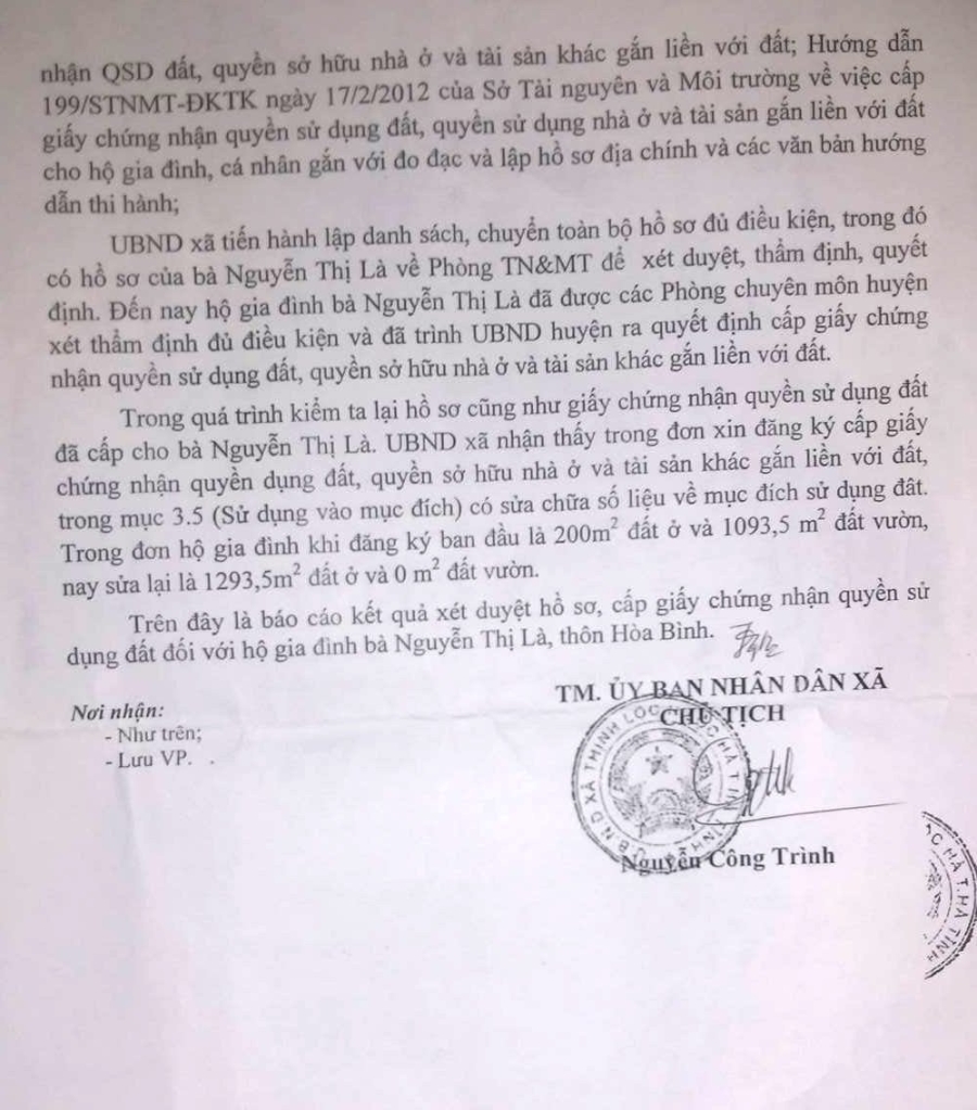 đất đai, tranh chấp đất đai, Lộc Hà, Hà Tĩnh