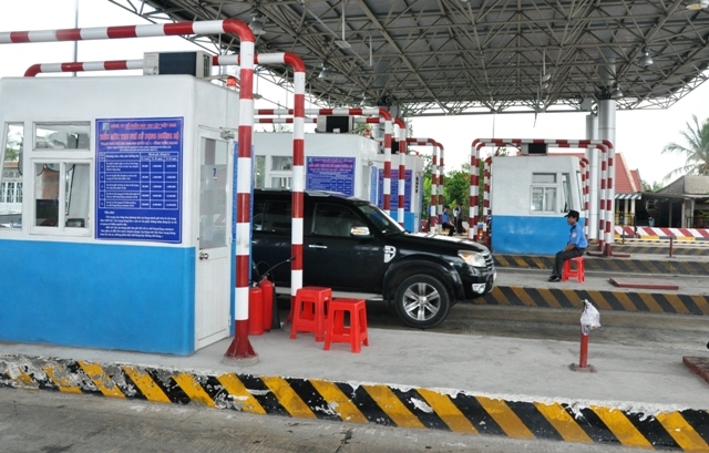 Trạm thu phí sáng ngày 16/8 rất thông thoáng.