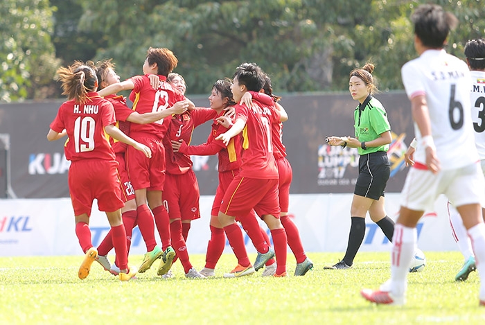 trực tiếp bóng đá SEA games 29, trực tiếp SEA games 29, nữ Việt Nam, nữ Myanmar, bóng đá nữ SEA Games 29