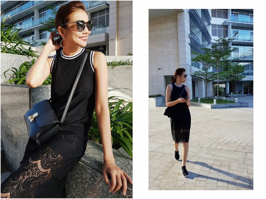 Thanh Hang, Gigi Hadid dien vay va sneaker nhu the nao? hinh anh 1