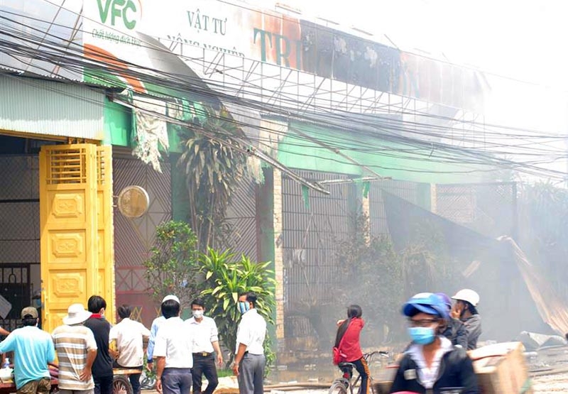 Cháy lớn, Hoả hoạn, Tiền Giang